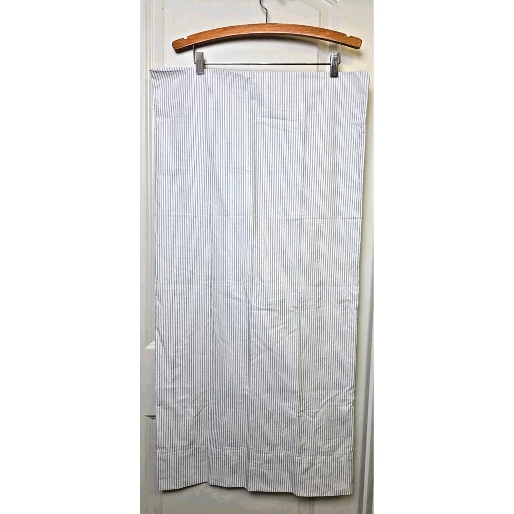2 LAUREN Ralph Lauren Oxford Stripe Gray Cottage White Farmhouse King Pillowcase